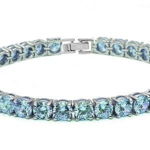 Elegant Blue Silver Bracelet